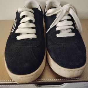 Chanel suede tennis shoes size 36